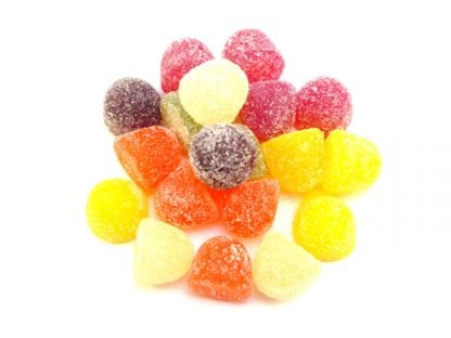 Vegan American Hard Gum sweets are a retro sweet option with a chewy jelly fruit flavoured centre and sugar coating