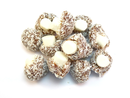 Traditional Coconut Mushrooms sweets are traditional mushroom shaped sweets covered with coconut