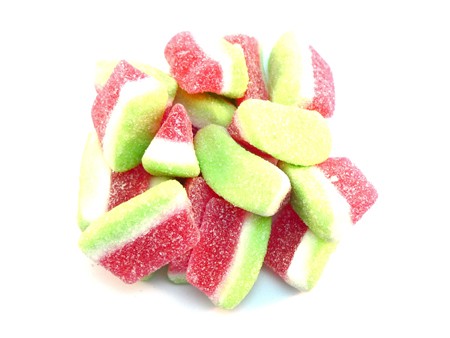 Fizzy Watermelon Slices are a super popular fizzy sweet with a green and red colouring