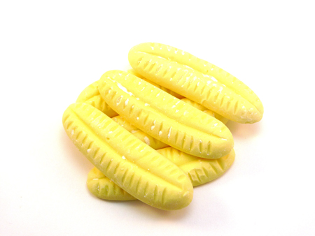 Giant bananas sweets are a popular retro sweet with a distinctive banana flavour and shape