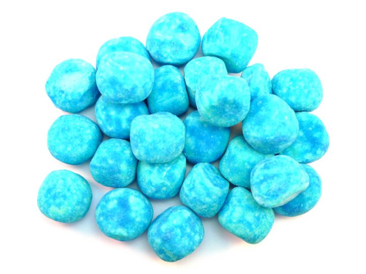 A more modern Blue Raspberry flavoured bonbon with a lovely chew and the tendency to turn your mouth blue!