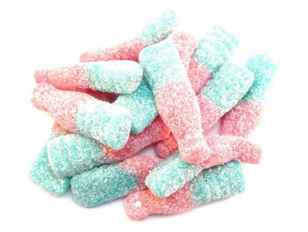 Fizzy Blue Cola Bottles sweets are a fizzy sweet favourite, pink and pale blue these are in nearly every pick and mix!