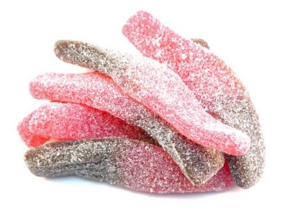 Giant Fizzy Cherry Cola Bottles sweets in a beautiful cherry red and brown colour are a well known retro sweet, the only difference is that these ones are huge!