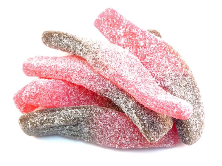 Giant Fizzy Cherry Cola Bottles sweets in a beautiful cherry red and brown colour are a well known retro sweet, the only difference is that these ones are huge!