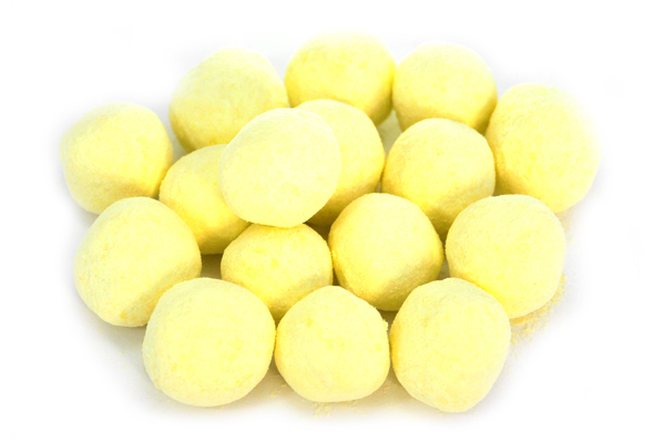 Traditional Lemon Bonbons sweets - a soft and powdery outer coating with a mouthwatering lemon flavour and a hard toffee centre. Bonbons as they used to be and such a beautiful pale yellow colour!