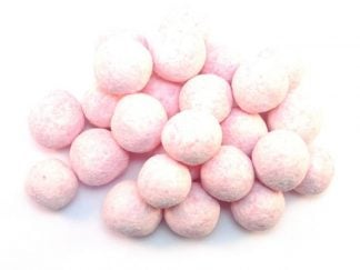 Strawberry Bonbons are a beautiful traditional sweet with a powdery coating flavoured with Strawberry covering a hard toffee centre