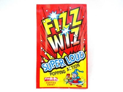 Strawberry Fizz Wizz, a packet of popping candy in Strawberry Flavour