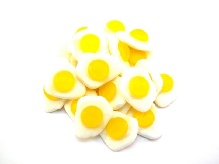 The fried egg is one of Haribo's most popular jelly sweets, the Fried Egg is famously delicious and a favourite in many a pick and mix sweet selection