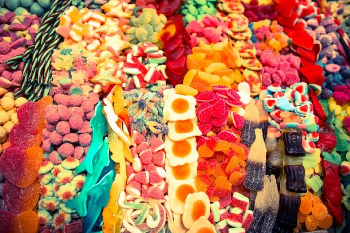 A huge arrangement of beautiful sweets, every variety and colour you can imagine!