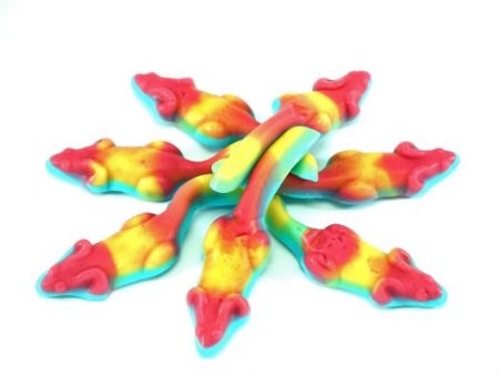 Colourful and tasty jelly sweets in a fun mouse shape