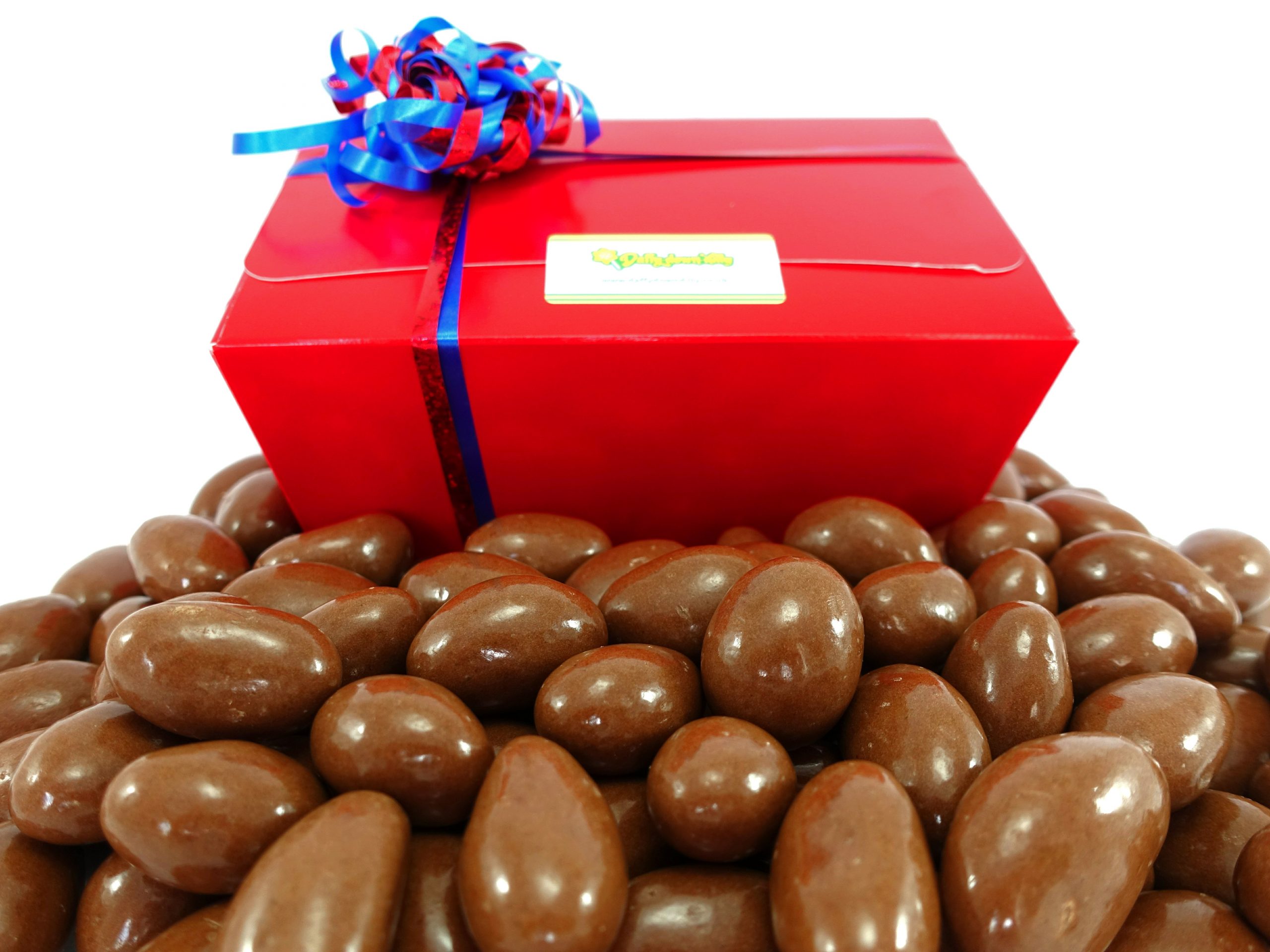 Milk chocolate Brazil nuts in a gift box