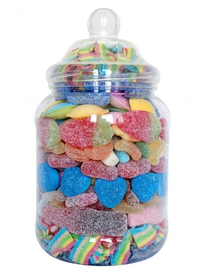 Large jar filled with the best in Fizzy Sweets