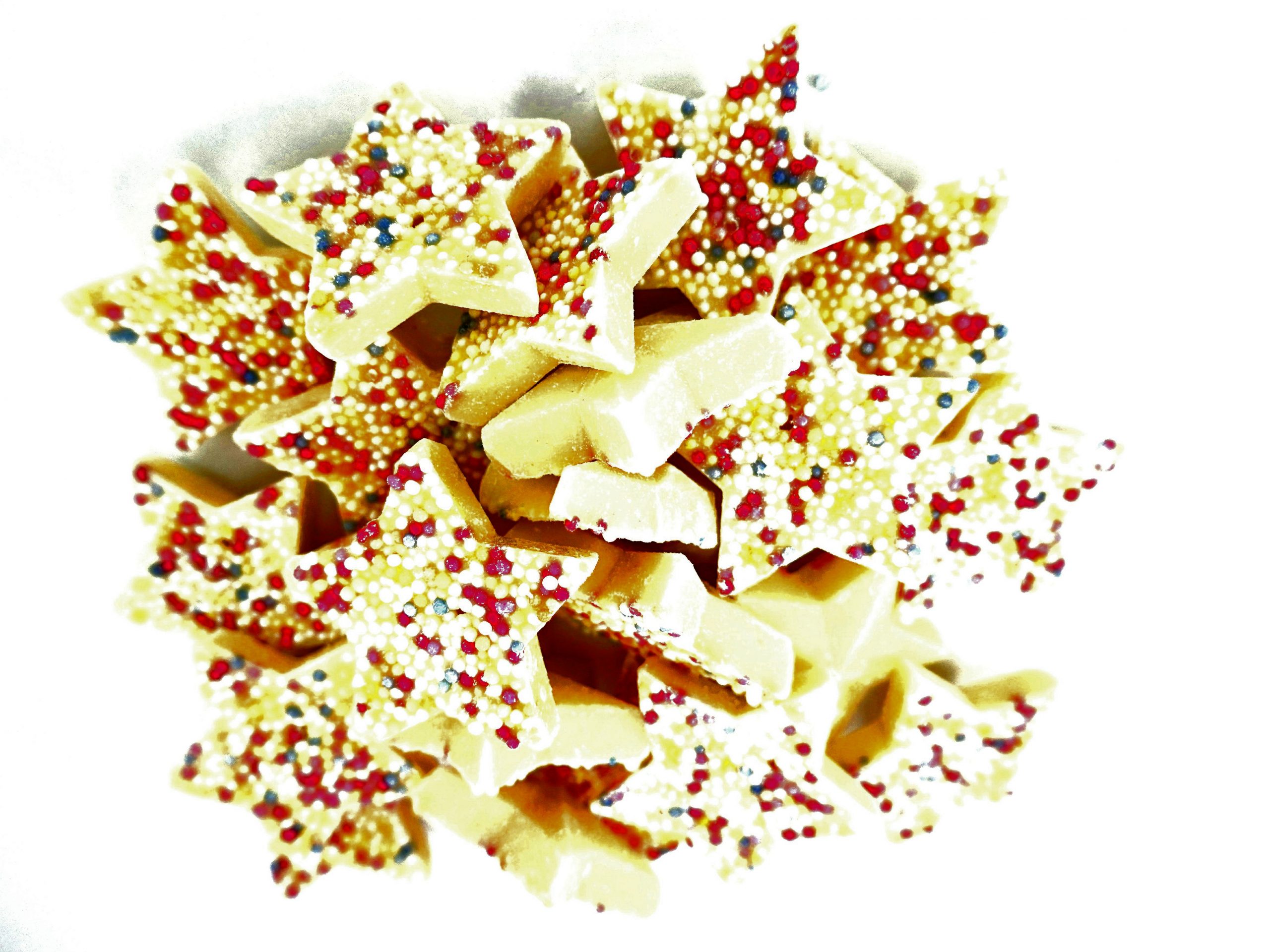 White chocolate stars