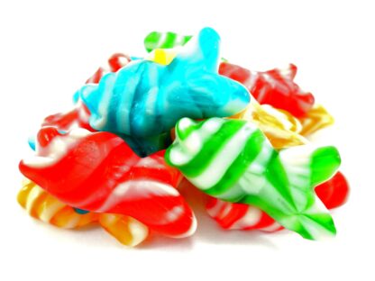 Swirly fish jelly sweets