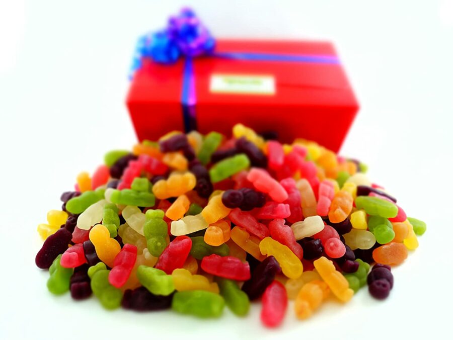 1 kilo of jelly babies in a gift box