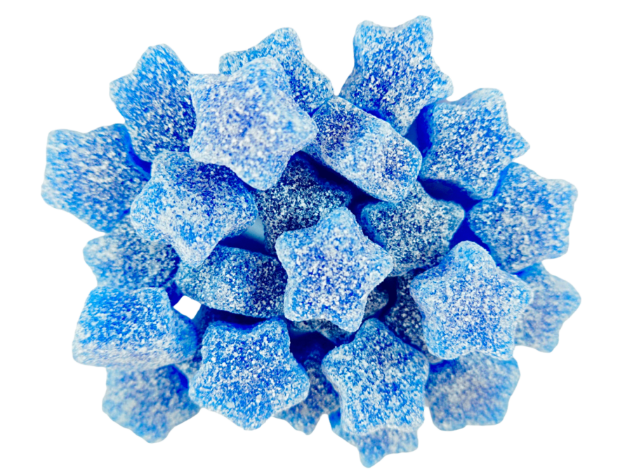 Blue Fizzy Stars Vegan Sweets